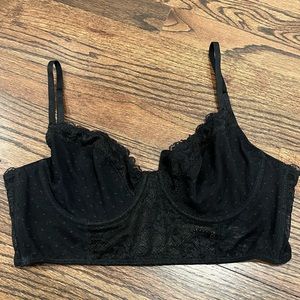 Glassons Black Lace Polka Dot Bralette Top